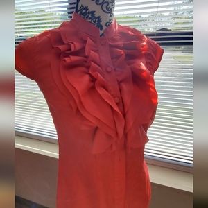 Ann Taylor petite ruffled blouse